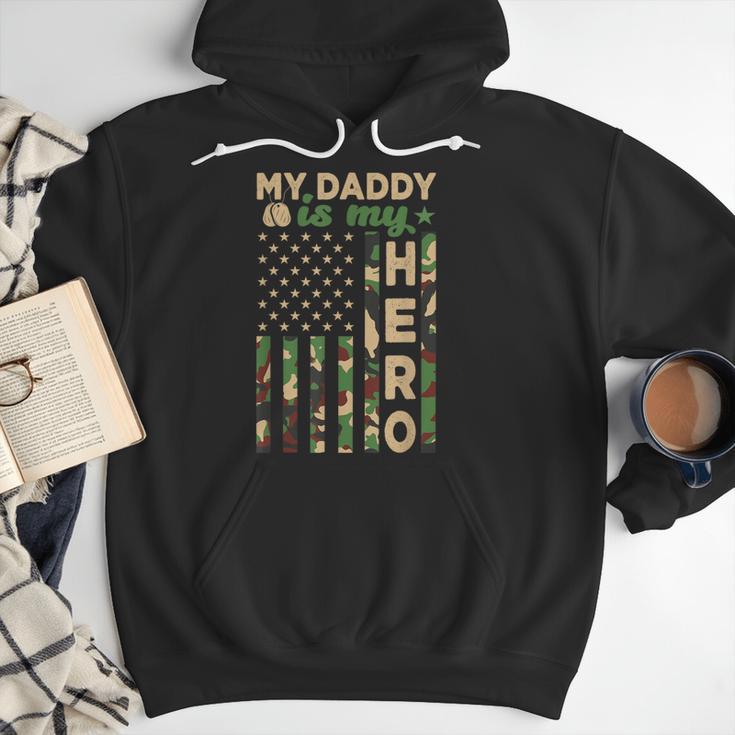 My Daddy Is My Hero Military Dad US Flag Father’s Day Men Hoodie