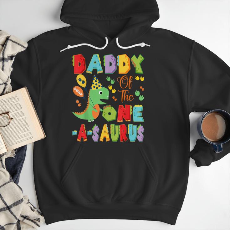 Daddy Of The One-A-Saurus 1St Birthday Boy Dinosaur Men Hoodie