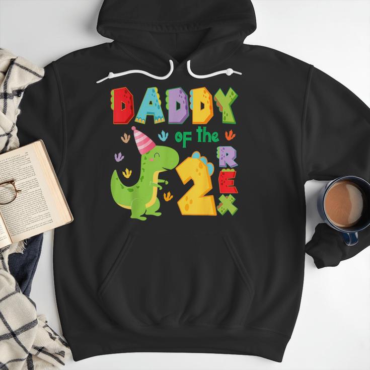 Daddy Of The Two Rex 2Nd Birthday Boy Dinosaur T-Rex Men Hoodie