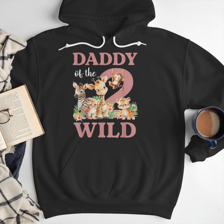 Daddy Of The Two Wild Zoo 2nd Birthday Safari Jungle Animal Men Hoodie