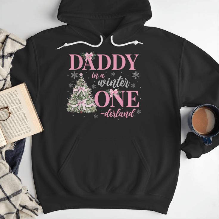 Daddy In a Winter Onederland Birthday Girl Christmas Tree Men Hoodie