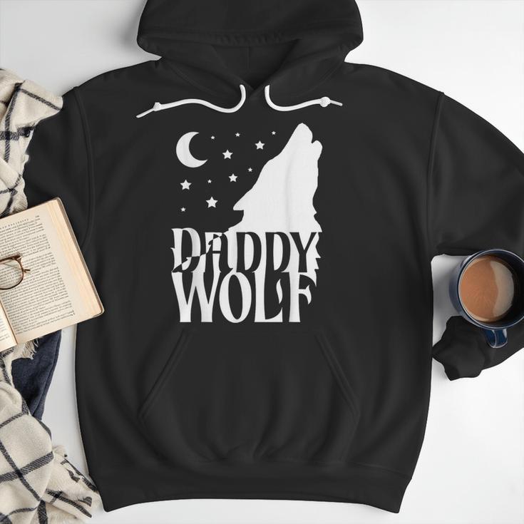 Daddy Wolf Matching Family Tribe Wolves Moon Men Hoodie Daddy Wolf Matching Family Tribe Wolves Moon Men Hoodie
