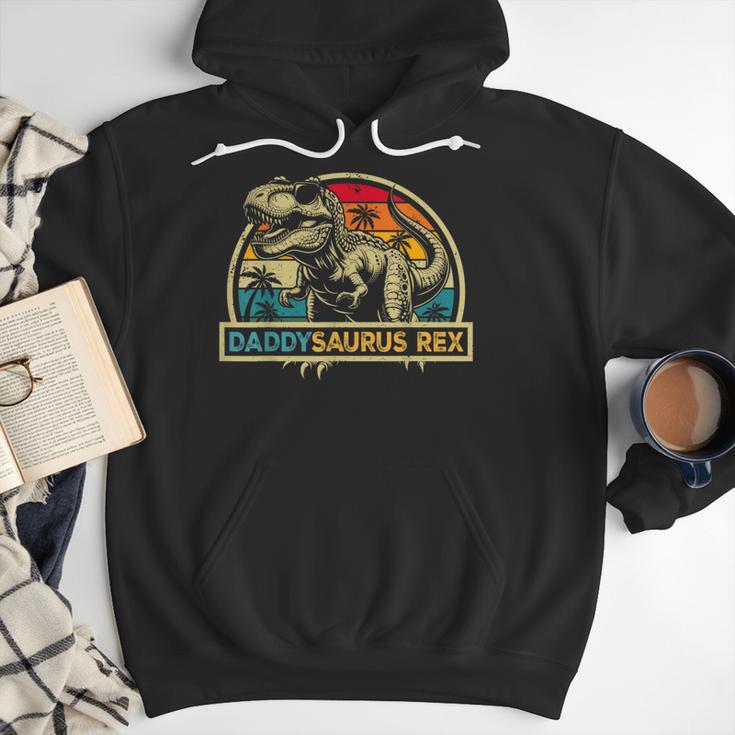 Daddysaurus Rex Dinosaur Daddy Saurus Rex Family Matching Men Hoodie