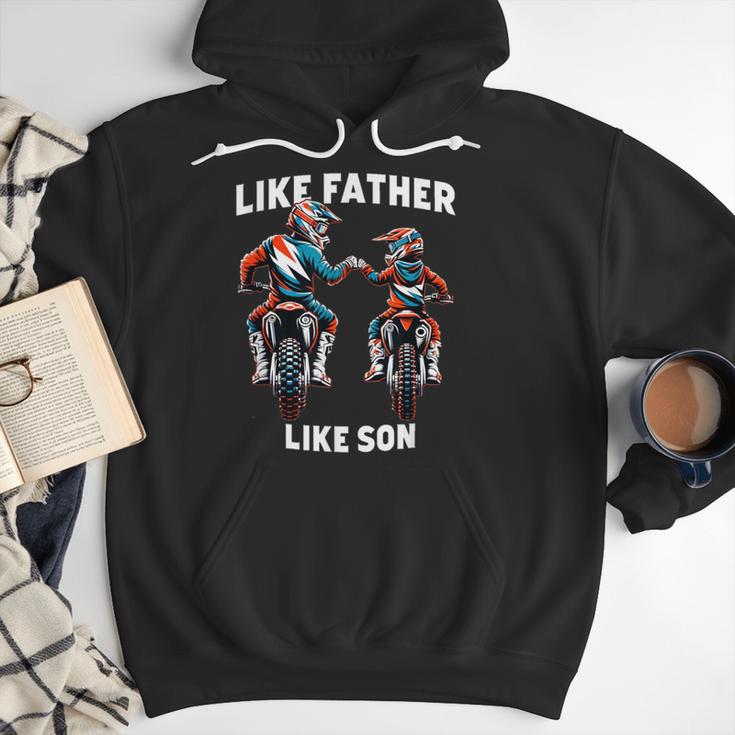 Dirt Bike Family Father Son Motocross Off-Road MX Dad Boys Men Hoodie