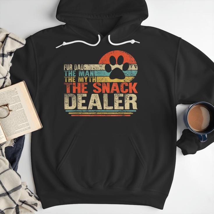 Dog Fathers Day Fur Dad The Man The Myth The Snack Dealer Men Hoodie