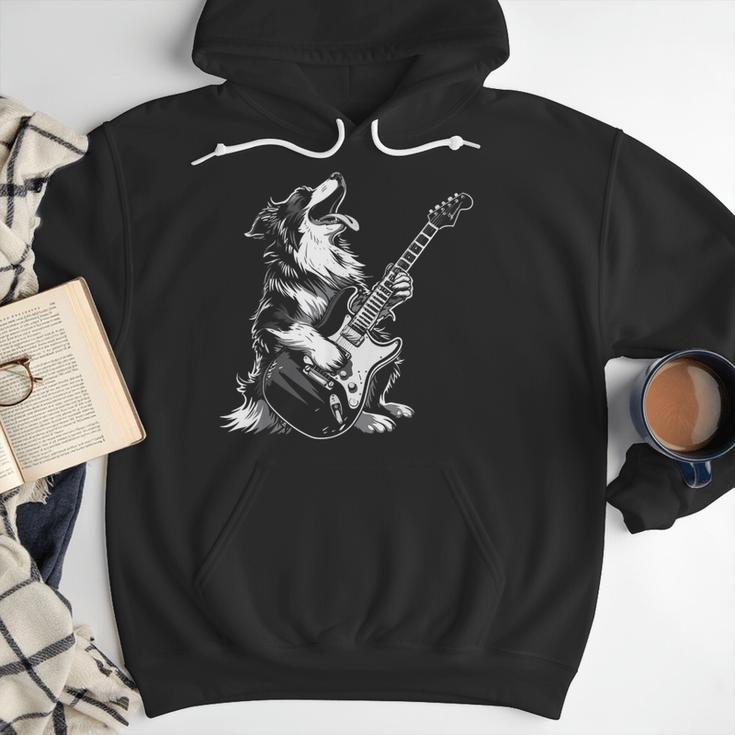 Dog Guitarist Guitar Australian Shepherd Dad Mom Men Hoodie Dog Guitarist Guitar Australian Shepherd Dad Mom Men Hoodie