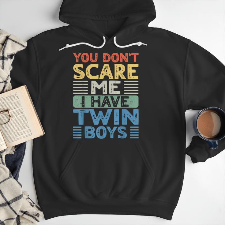 You Don't Scare Me I Have Twin Boys Dad Mom Men Hoodie