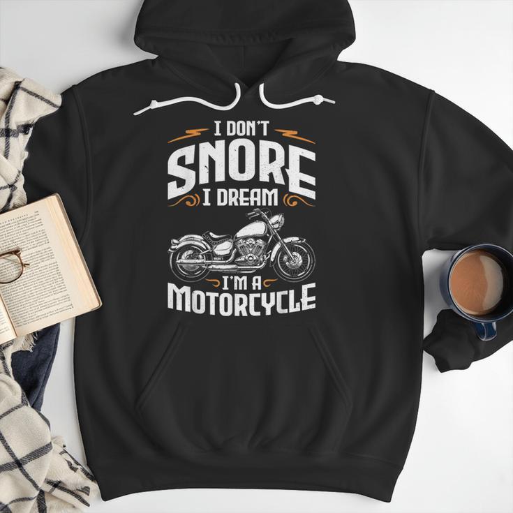 I Don't Snore I Dream I'm A Motorcycle Biker Dad Men Hoodie