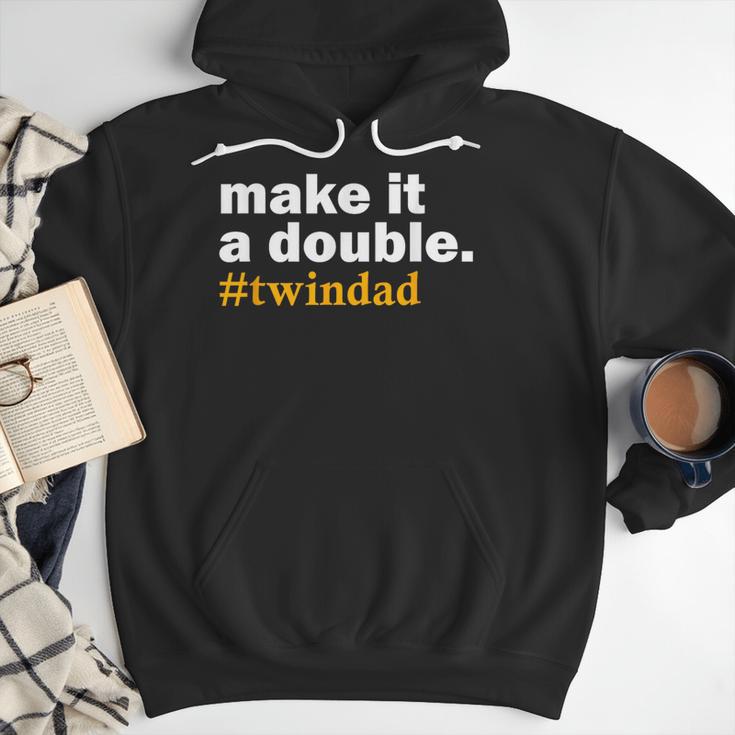 Make It a Double Twin Parent New Dad Men Hoodie