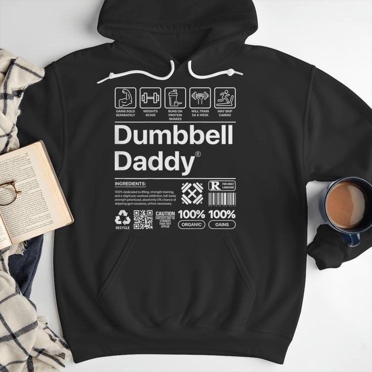 Dumbbell Daddy And Dad Gym Workout Father Men Hoodie