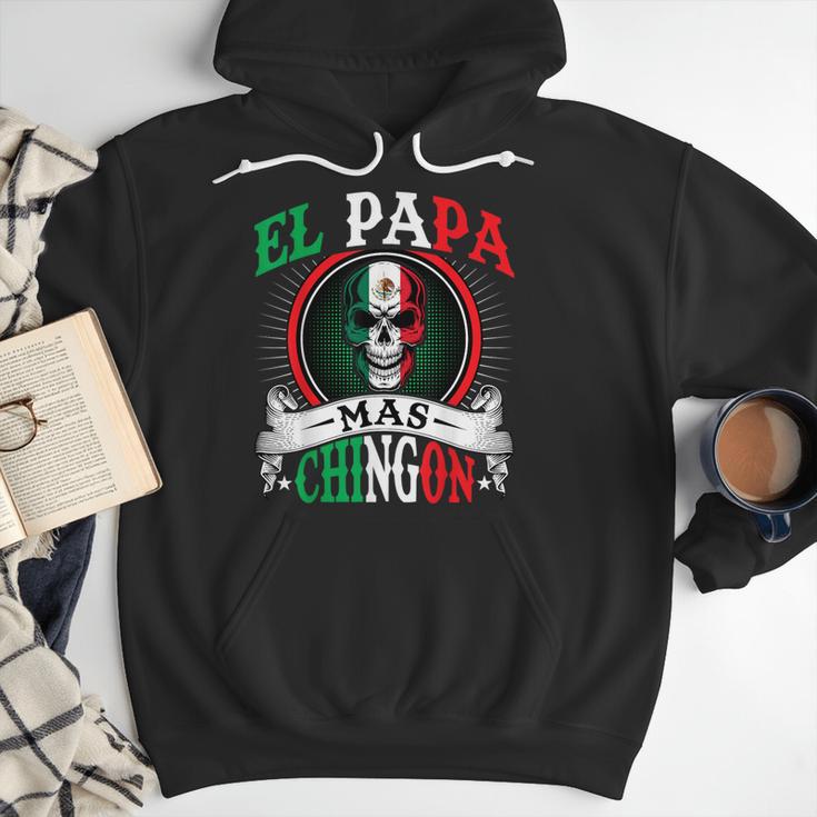 El Papa Mas Chingon Mexican Dad Husband Regalo Flag Men Hoodie