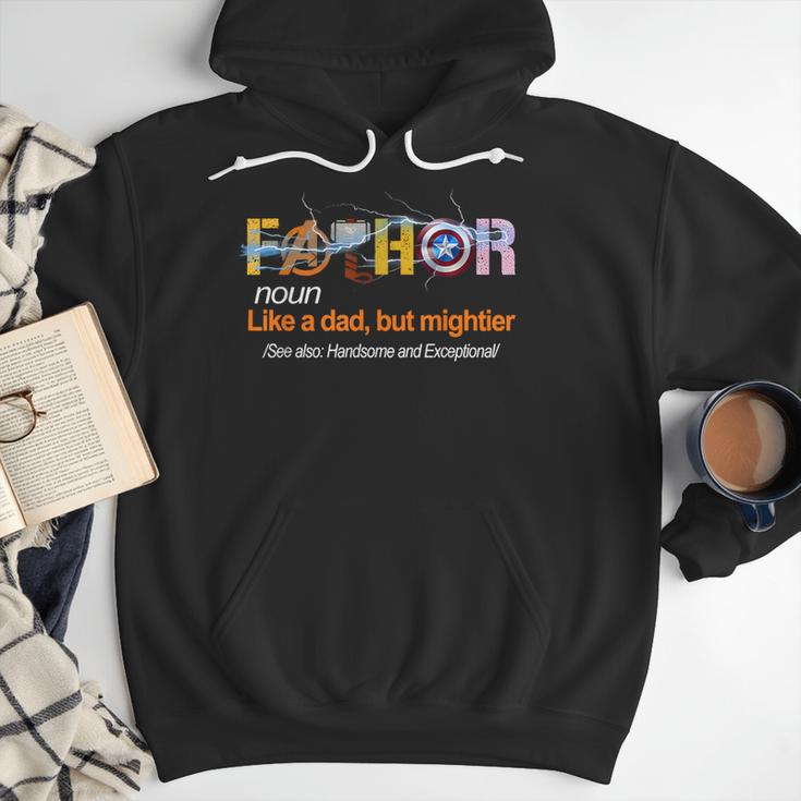 Fa-Thor Like Dad Just Way Mightier Hero Fathers Day Men Hoodie