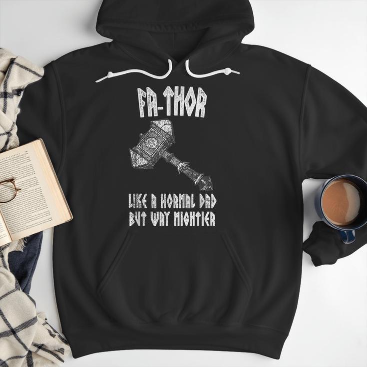 FA-Thor Like Dad Way Mightier Viking Father's Day Fathor Men Hoodie