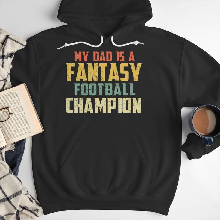 Fantasy Football Dad Champion Vintage Draft Party Men Hoodie