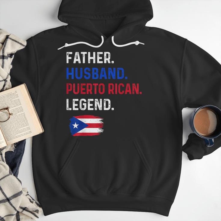 Father Husband Puerto Rican Legend Proud Dad Rico Flag Men Hoodie