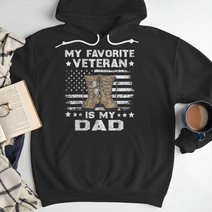 Father Veterans Day My Favorite Veteran Is My Dad For Kids Men Hoodie