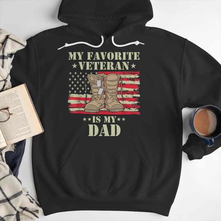 Father Veterans Day My Favorite Veteran Is My Dad Proud Kids Men Hoodie