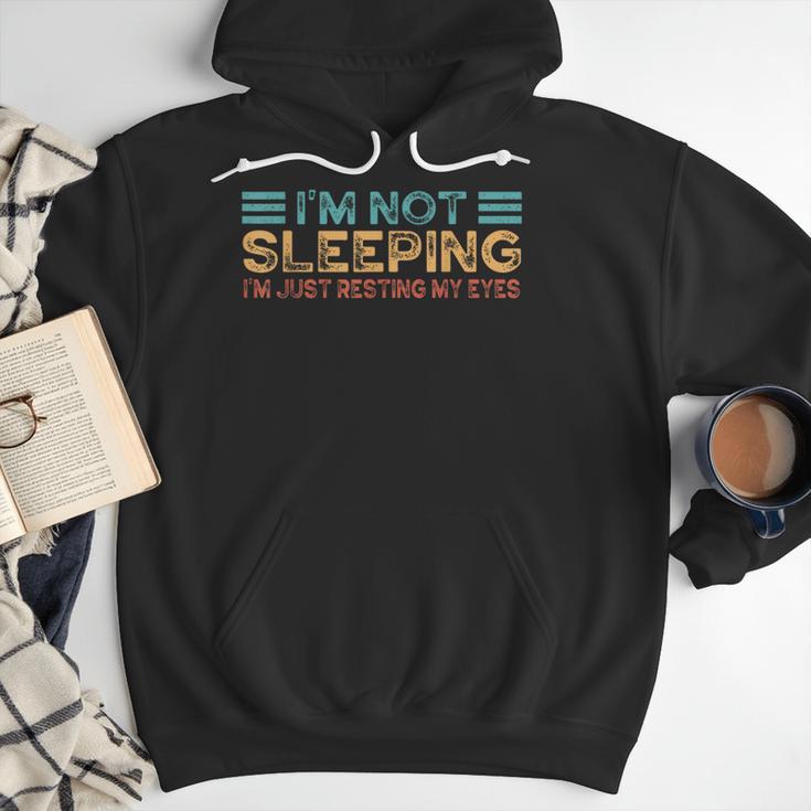 Fathers Dad Joke I'm Not Sleeping I'm Just Resting My Eyes Men Hoodie