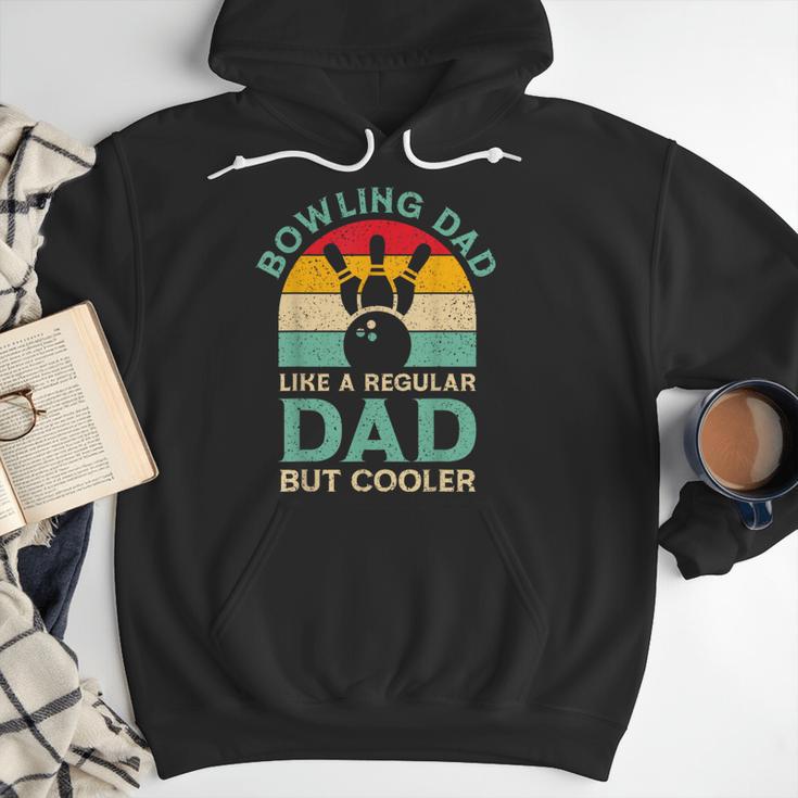 Fathers Day Bowling Dad For Bowling Player Dad Men Hoodie