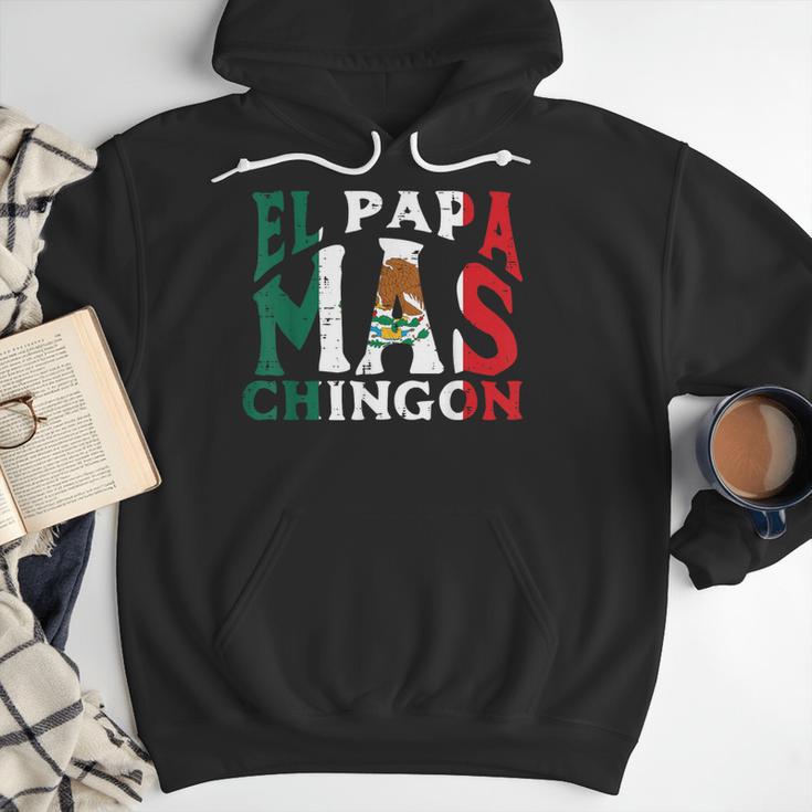 Fathers Day El Papa Mas Chingon Mexican Dad Spanish Men Hoodie