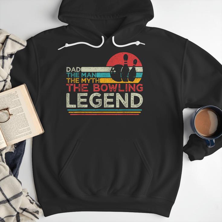 Father's Day The Man The Myth The Bowling Legend Bowler Dad Men Hoodie