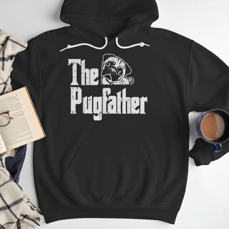Fathers Day The Pug Father Pug Daddy Papa Fur Dad Dog Owner Men Hoodie