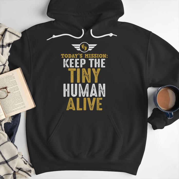 Father's Day By Tee Company New Dad First Time Father Keep Tiny Human Alive Adult Classic Fit Short Sleeve Men Hoodie