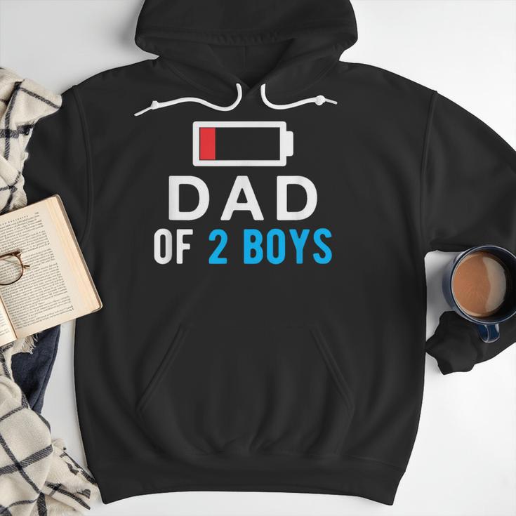 Father's Day Tee Dad Of 2 Boys Man Idea Men Hoodie