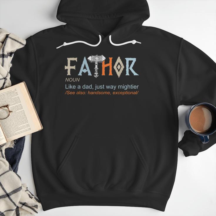 Fathor Like a Dad Just Way Mightier Father's Day Viking Men Hoodie Fathor Like a Dad Just Way Mightier Father's Day Viking Men Hoodie