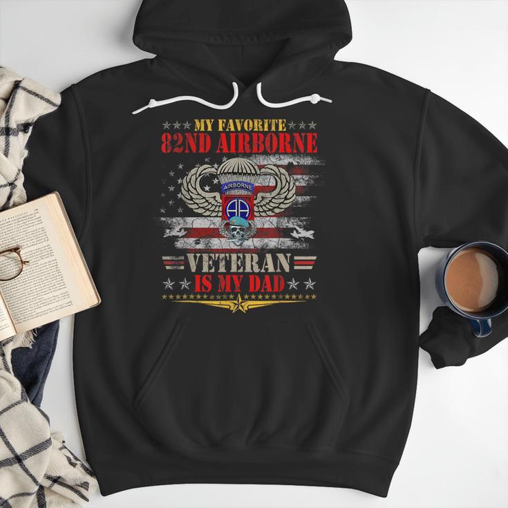 My Favorite 82nd Airborne Is My Dad Veteran Father's Day Men Hoodie My Favorite 82nd Airborne Is My Dad Veteran Father's Day Men Hoodie