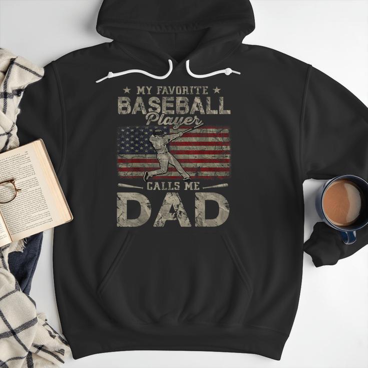 My Favorite Baseball Player Calls Me Dad Father's Day Men Hoodie My Favorite Baseball Player Calls Me Dad Father's Day Men Hoodie