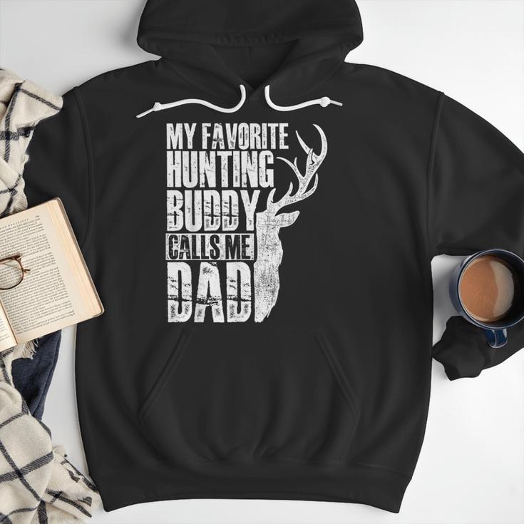 My Favorite Hunting Buddy Calls Me Dad Deer Animal Hunter Men Hoodie