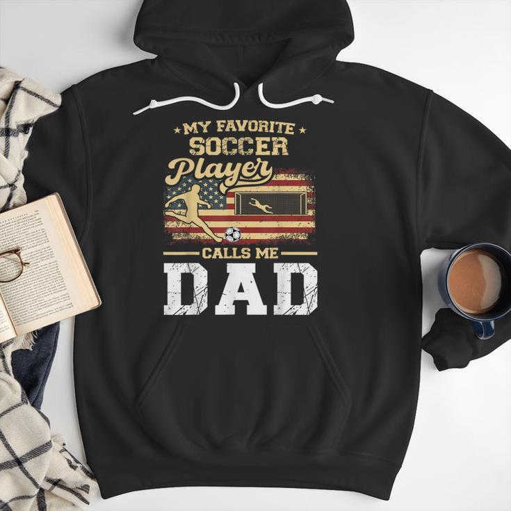 My Favorite Soccer Player Calls Me Dad US Flag Fathers Day Men Hoodie My Favorite Soccer Player Calls Me Dad US Flag Fathers Day Men Hoodie