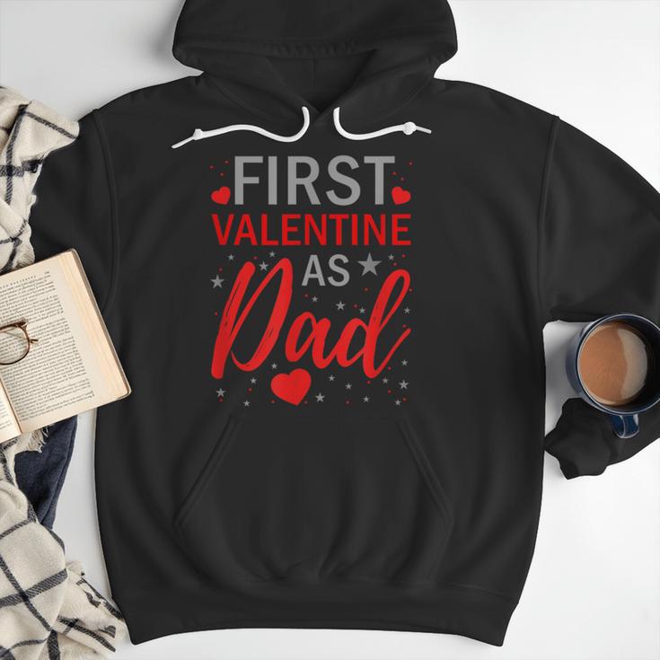My First Valentine As Dad 2025 For a Proud New Father Men Hoodie