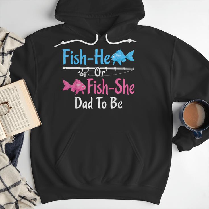 Fish-He Or Fish-She Dad To Be Gender Reveal Baby Shower Men Hoodie