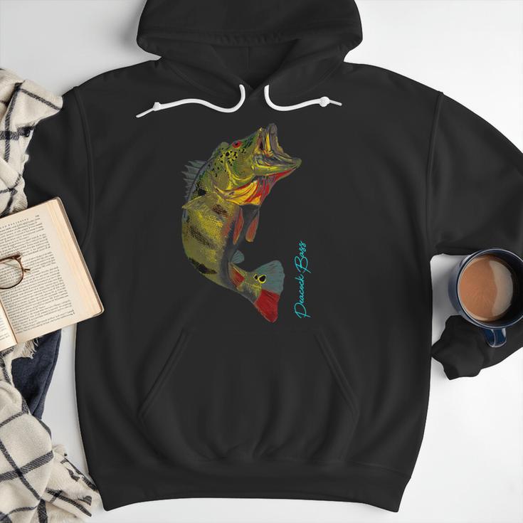 Fishing Shirts PEACOCK BASS Fishing Art Shirt For Dad Men Hoodie