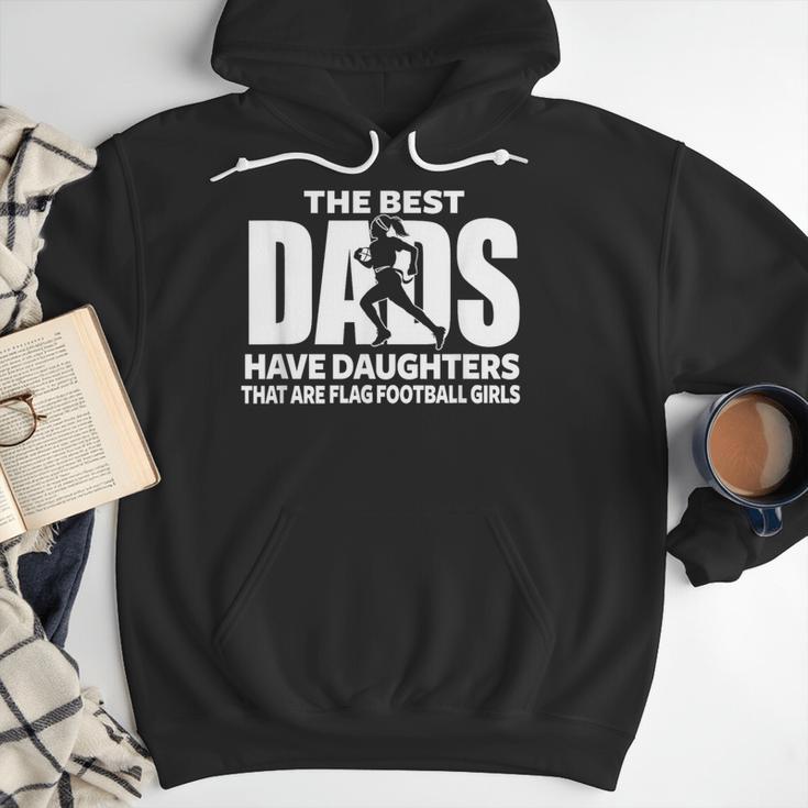 Flag Football Girl Dad Proud Father Of Girl Playing Sports Men Hoodie