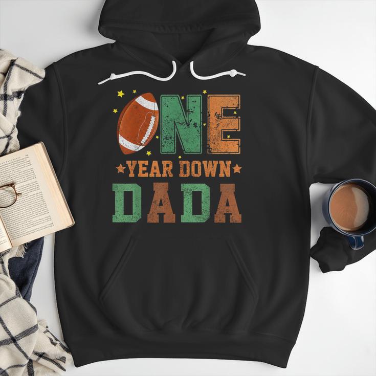 Football 1st Year One Down Dada Birthday For Dad Daddy Men Hoodie