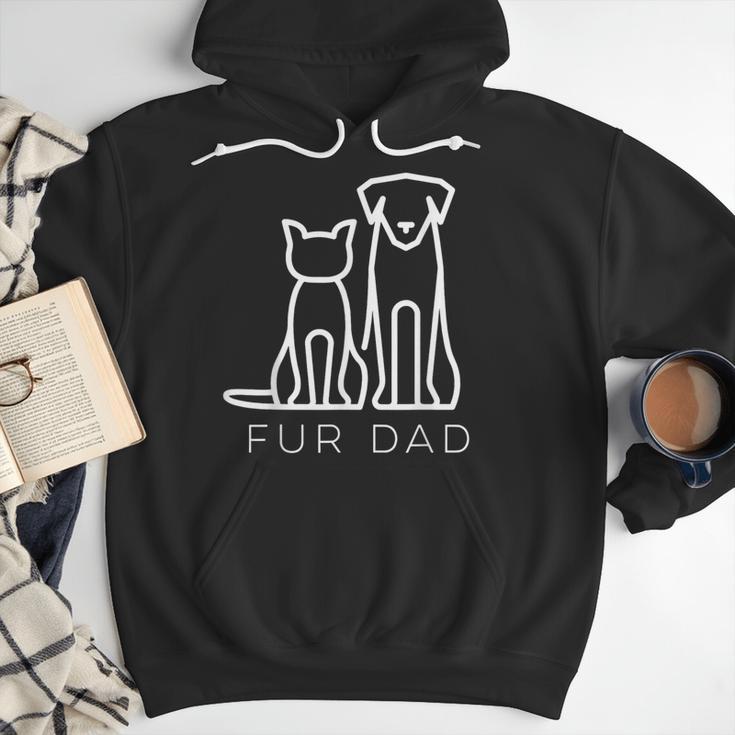 Fur Dad Pet Lover Cat Dog Dad Husband Fathers Day Wife Men Hoodie