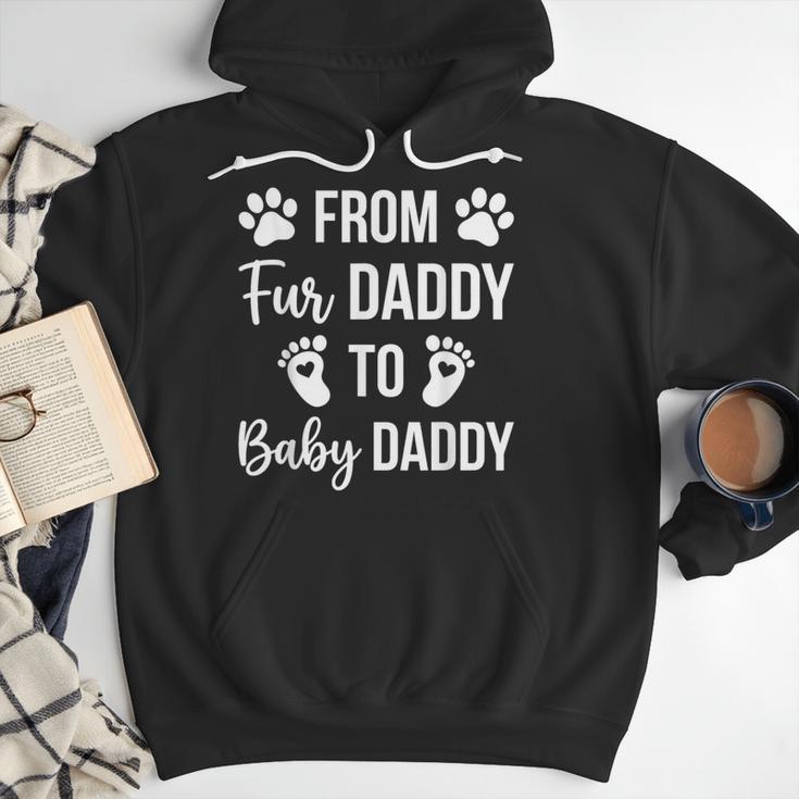 From Fur Daddy To Baby Daddy Quote Dad Pregnancy Men Hoodie