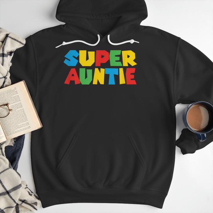Gamer Aunt Super Auntie Gaming Matching Dad & Mom Kids Men Hoodie