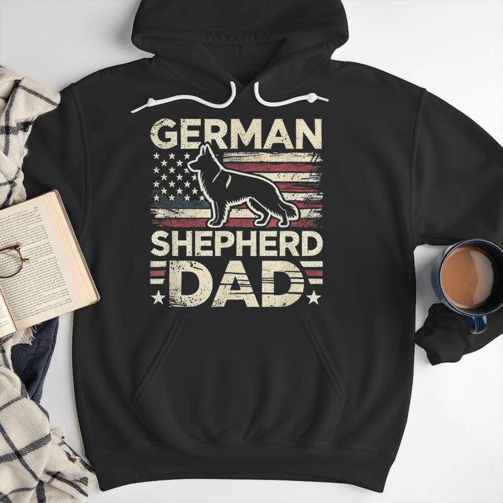 German Shepherd Dad Shirt American Flag German Shepherds Men Hoodie