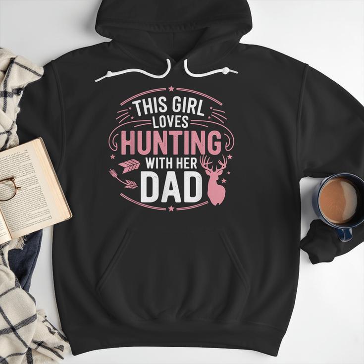 This Girl Loves Hunting With Her Dad Pink Deer Hunter Men Hoodie