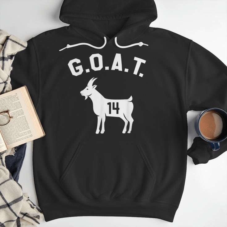 GOAT Number 14 Greatest Of All Time Dad Joke Men Hoodie