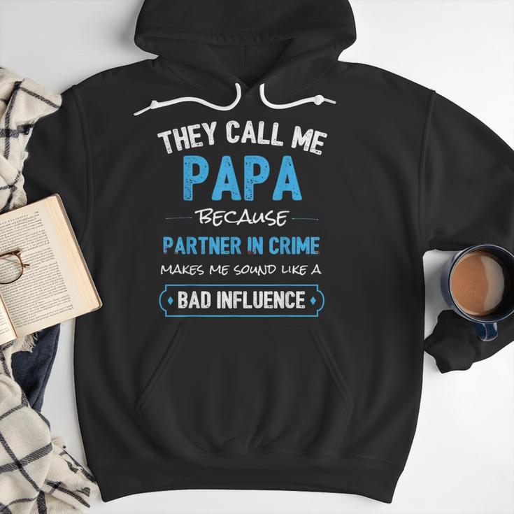 Grandpa Papa Partner In Crime Dad Men Hoodie