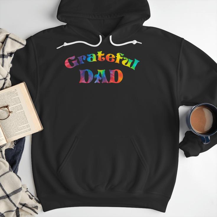 Grateful Dad Fathers Day Tie Dye Letters Shirt For Dads Men Hoodie
