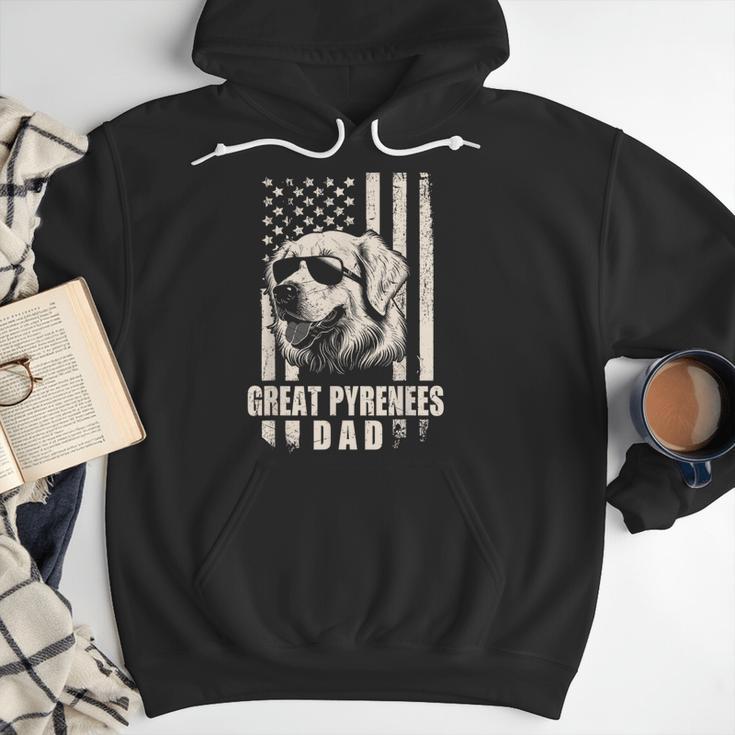 Great Pyrenees Dog Dad American Flag For Father Men Men Hoodie Great Pyrenees Dog Dad American Flag For Father Men Men Hoodie