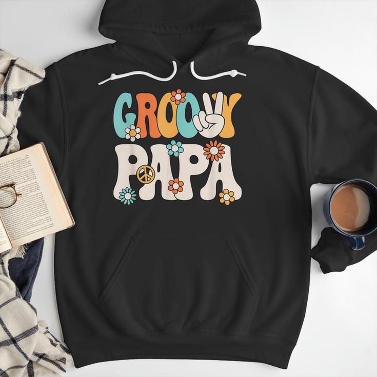 Groovy Papa Dad Retro Hippie 60s 70s Party Outfit Men Men Hoodie