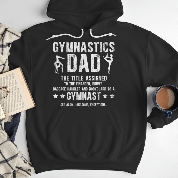 Gymnastics Dad Definition Gymnastics Father Of A Gymnast Dad Men Hoodie