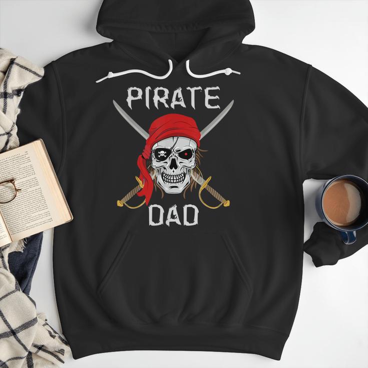 Halloween Pirate Skull Apparel Pirate Dad V-Neck Short Sleeve Cotton 100 T-Shirt Small Men Hoodie